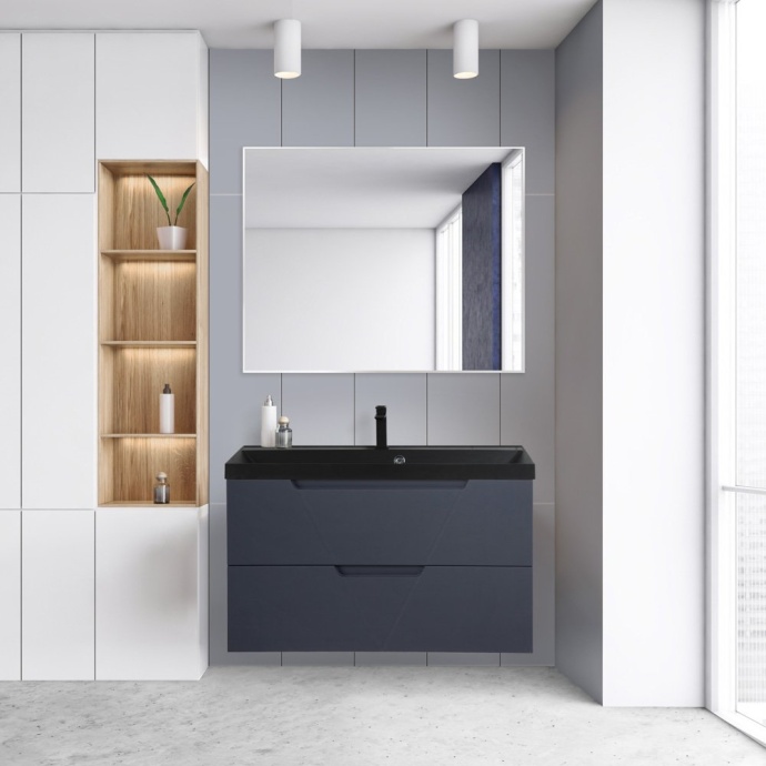 Комплект мебели BelBagno Vittoria 100 черный матовый - 0