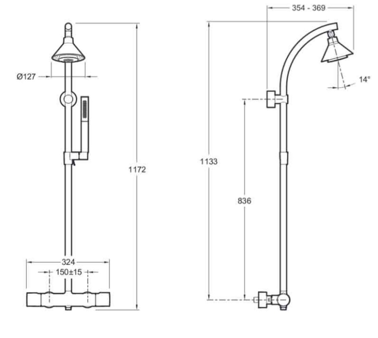 Душевая стойка Jacob Delafon Moxie E5798-CP - 1