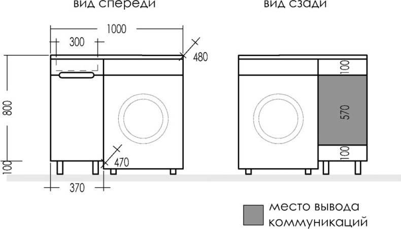 Тумба с раковиной Санта Лондон 40 белый - 6