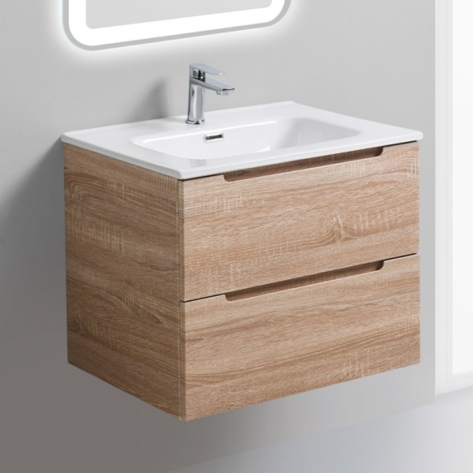 Тумба с раковиной BelBagno Etna 80 rovere bianco - 0