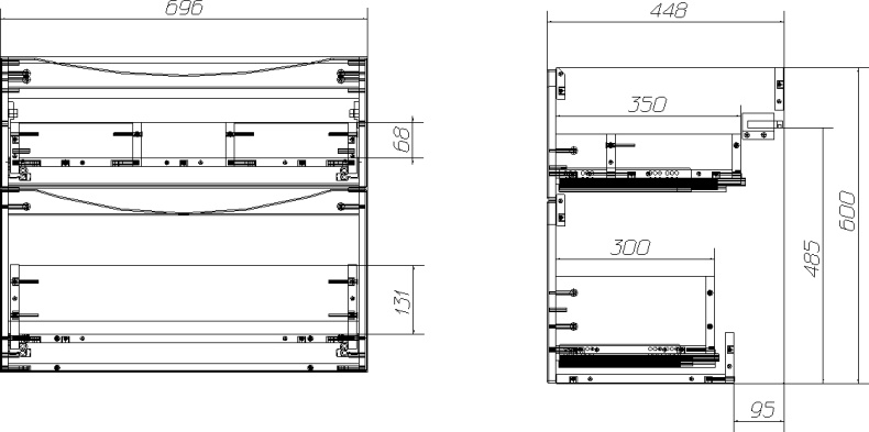 Тумба под раковину BelBagno Marino 70 темное дерево MARINO-H60-700-2C-SO-RW-P - 2