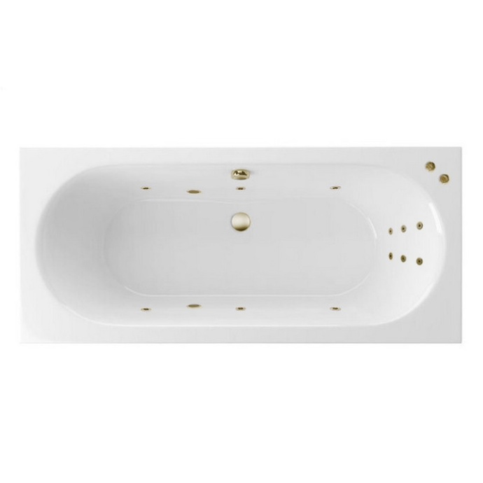 Ванна акриловая Excellent Oceana Slim Line 160х75 с гидромассажем белый - бронза WAEX.OCE16S.LINE.BR - 0