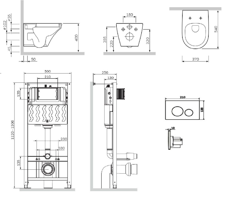 Комплект AM.PM Inspire IS49051.501700 с сиденьем микролифт - 8