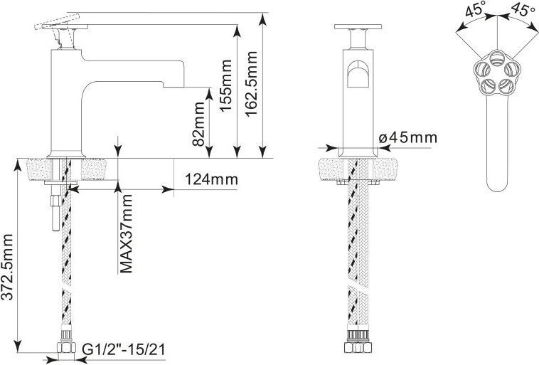 Смеситель BelBagno Roso ROS LVM CRM для раковины ROS-LVM-CRM - 5