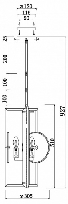 Подвесная люстра Maytoni Marmo MOD099PL-03G - 2