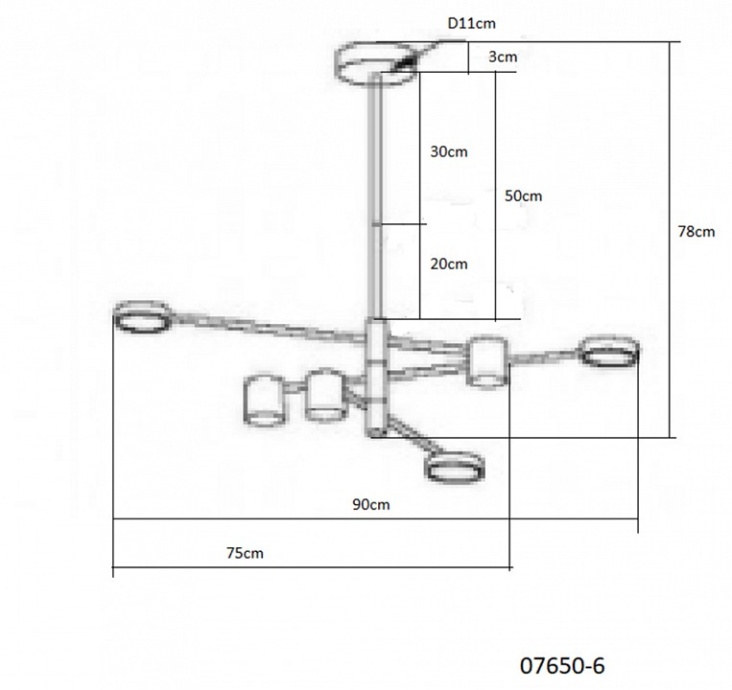 Люстра на штанге Kink Light Мекли 07650-6,19(4000К) - 1