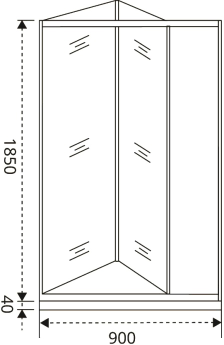 Душевая дверь в нишу Good Door Infinity SD-90-G-CH ИН00047 - 3