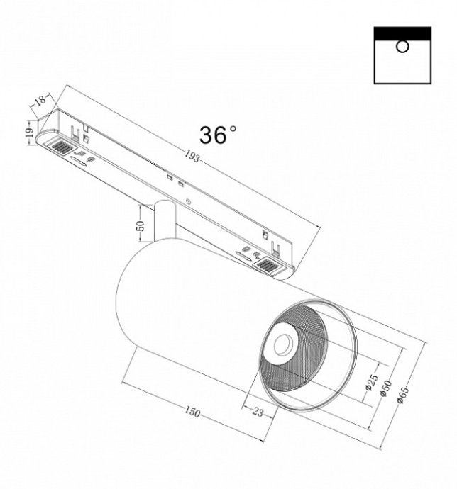 Светильник на штанге Maytoni Focus LED TR032-2-20W3K-M-B - 1