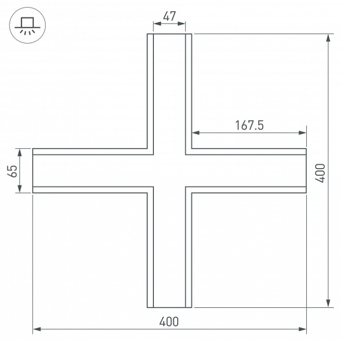 Коннектор T-образный Arlight SL-Linia65-F 030127 - 1