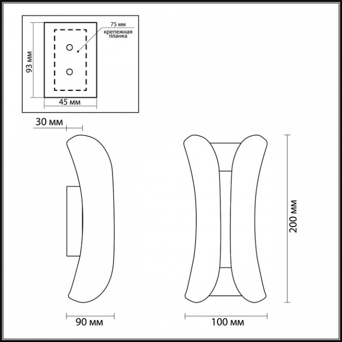 Уличный настенный светодиодный светильник Odeon Light Hightech Krista 3886/6BG - 2