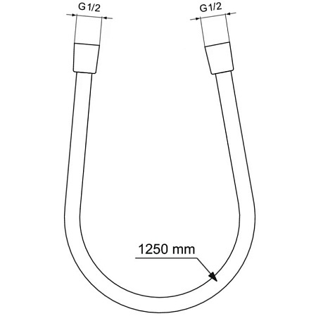 Душевой шланг Ideal Standard Idealflex 125 хром  BE125AA - 1