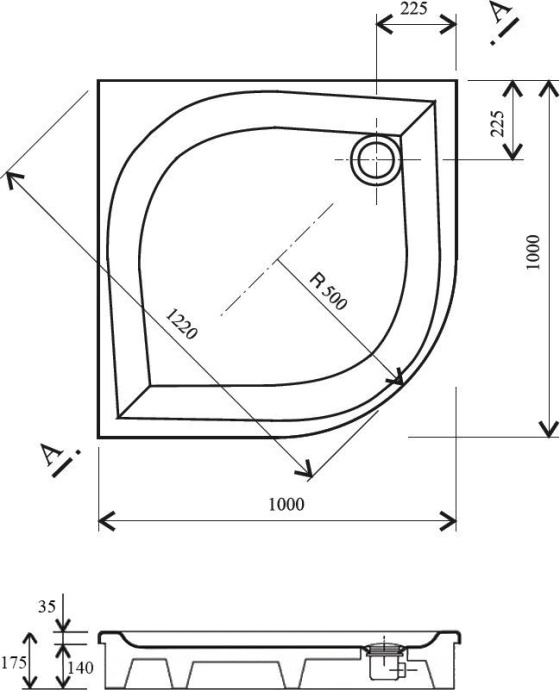 Душевой поддон Ravak Galaxy 100x100 см  A22AA01310 - 2