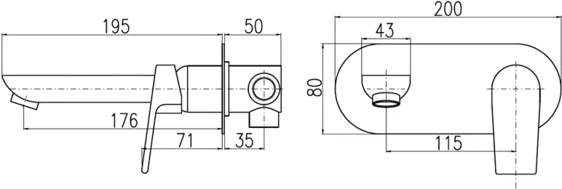 Смеситель для раковины Rav Slezak Colorado черный матовый CO235CMAT - 1