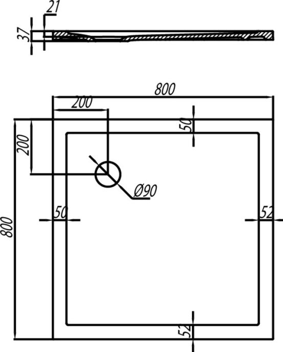 Поддон для душа AQUATON Калифорния 80x80 1A713836CA010 - 4