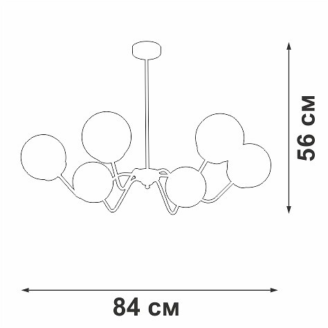 Люстра на штанге Vitaluce V42740 V42740-8/6PL - 1