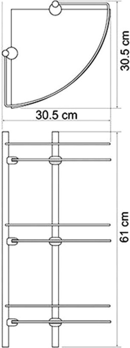 Полка Wasserkraft K-3533 угловая - 3