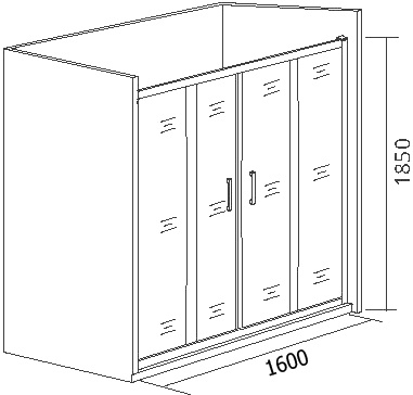 Душевая дверь в нишу Good Door Latte WTW-TD-160-C-WE ЛА00031 - 3