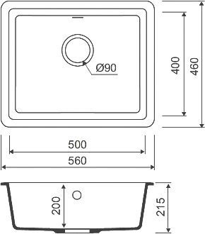 Мойка кухонная Iddis Tanto TU3W561i87 - 2