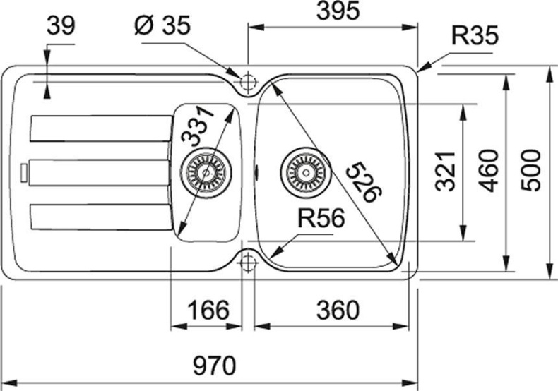 Мойка кухонная Franke AZG 651 миндаль 114.0489.384 - 2