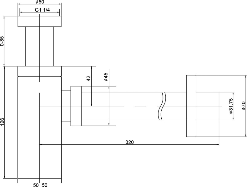 Сифон для раковины Timo 959/00L хром - 1