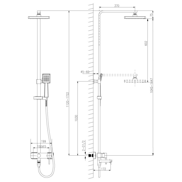 Душевая стойка Lemark Tropic LM7004C - 1