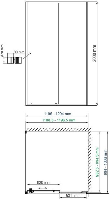 Душевой уголок Wasserkraft Dill 61S10 - 3