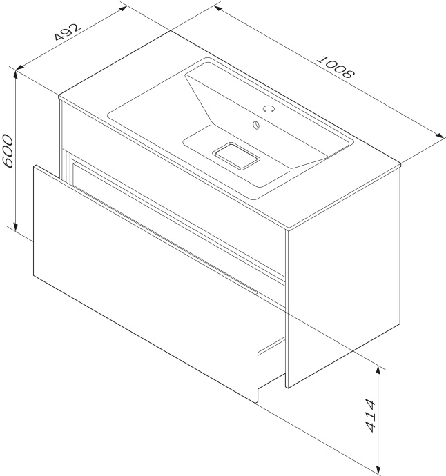 Тумба с раковиной Am.Pm Inspire V2.0 100 элегантный серый - 8