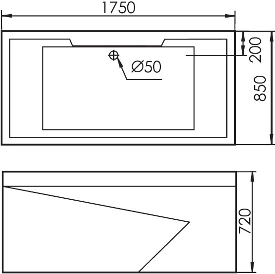 Гидромассажная ванна Gemy  175x85 см  G9065 K L - 4