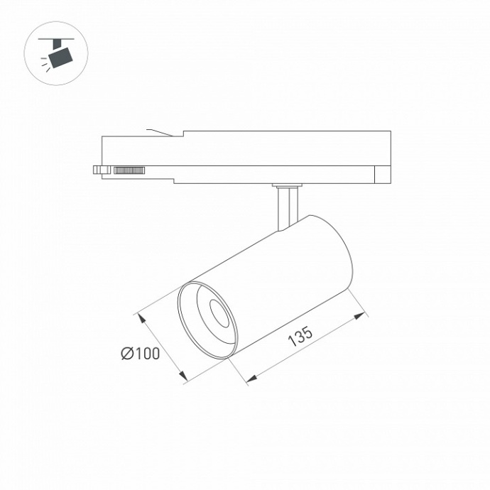 Трековый светодиодный светильник Arlight LGD-Nika-4TR-R100-40W Day4000 031175 - 1