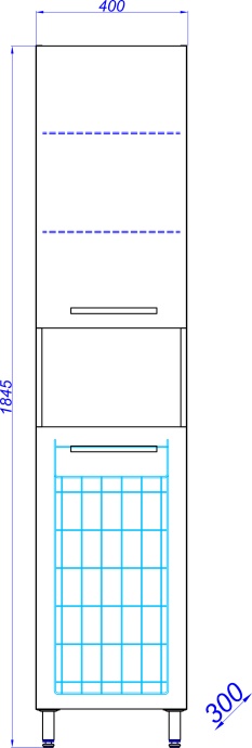Шкаф-пенал Aqwella Allegro 40 с бельевой корзиной Agr.05.04 - 1