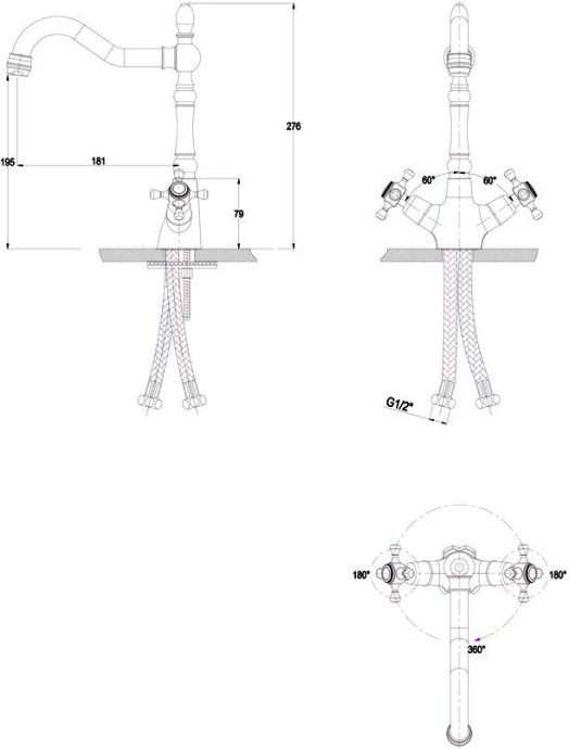 Смеситель Paulmark Essen для кухонной мойки, серый Es226001-310 - 1