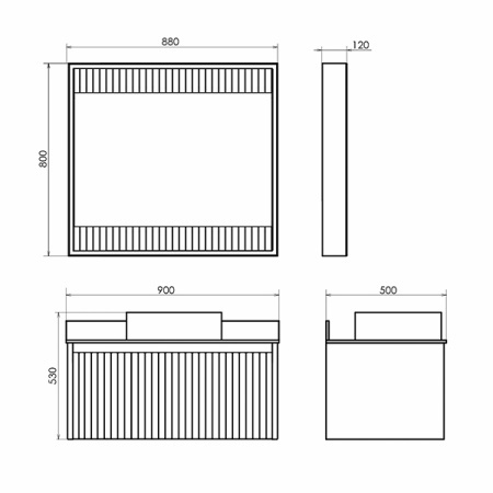 Зеркало-шкаф Comforty Марсель 90 с подсветкой 00-00013685 - 2