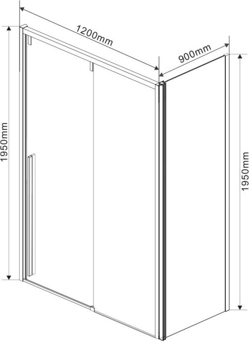 Душевой уголок Vincea Lugano VSR-1L9012CLB-1 120х90 см, профиль черный - 2