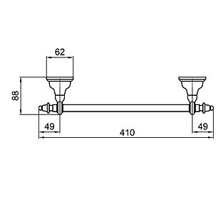 Полотенцедержатель Webert Ottocento  AM500501065 - 1