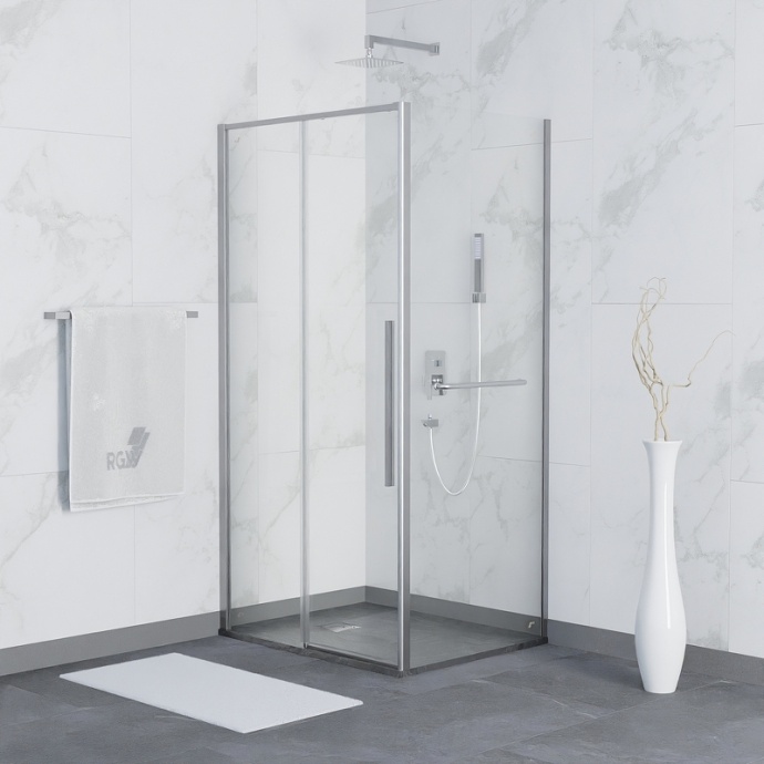 Душевой уголок RGW Stilvoll SV-42-1 100x80 профиль хром стекло прозрачное 323242108-011 - 1