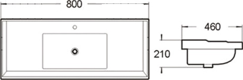 Раковина SantiLine SL-2112 80 SL-2112(80) - 1