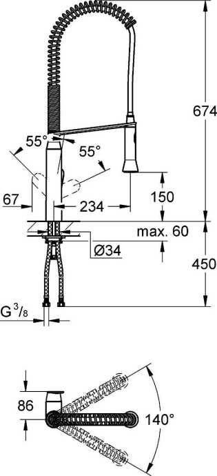 Смеситель Grohe K7 32950000 для кухонной мойки - 4