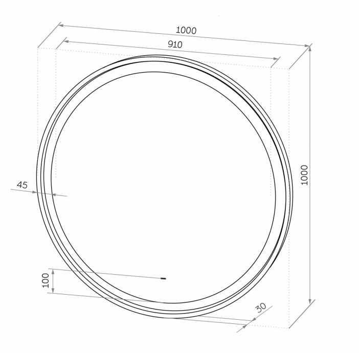 Зеркало с подсветкой ART&MAX Napoli AM-Nap-1000-DS-F-White - 3