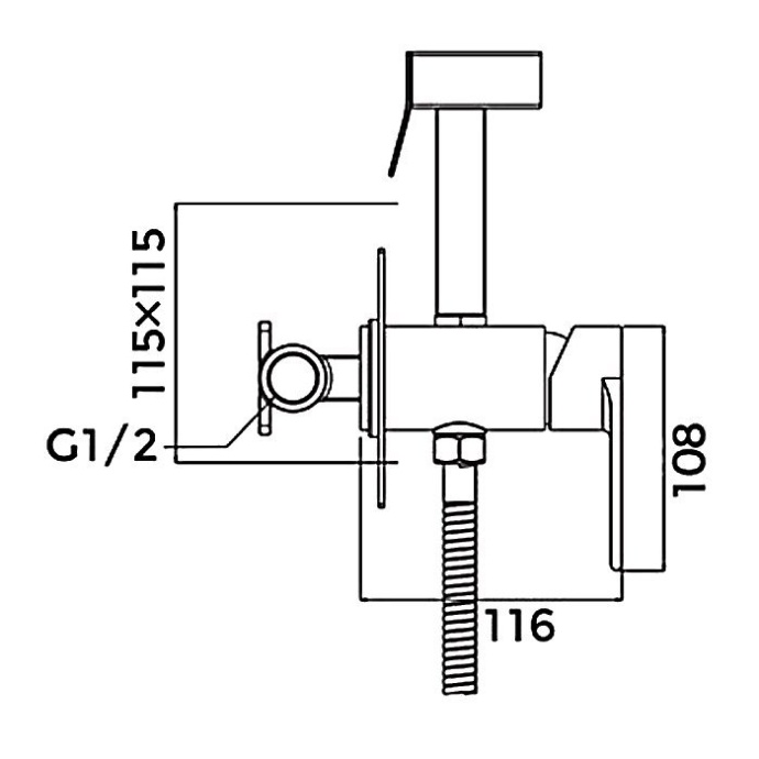 Смеситель с гигиеническим душем Gappo G7299-20 - 1