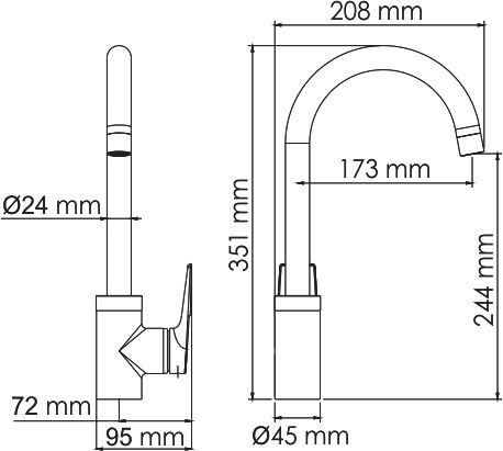 Смеситель Wasserkraft Wiese 8407 для кухонной мойки - 4