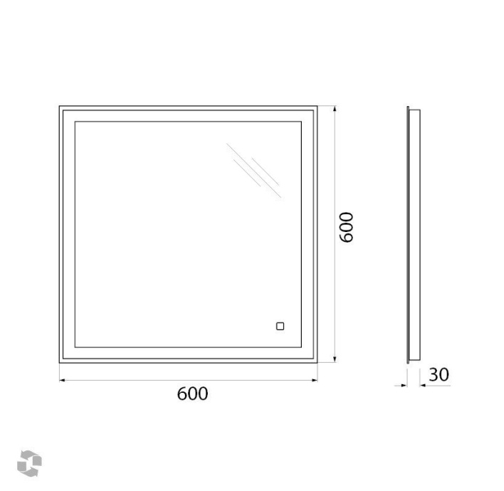 Комплект мебели BelBagno Kraft 60 светлое дерево - 13