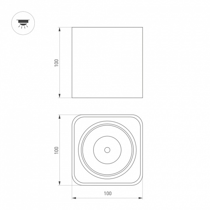 Потолочный светодиодный светильник Arlight SP-Cubus-S100x100-8W Day4000 036048 - 4