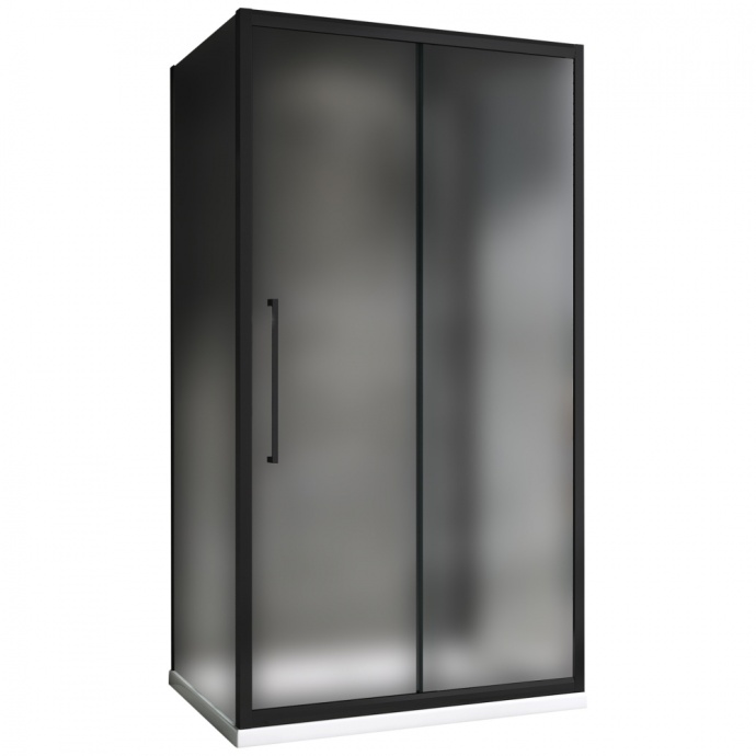 Душевой уголок Abber Schwarzer Diamant 100x90 профиль черный стекло матовое AG30100BMH-S90BM-S90BM - 5