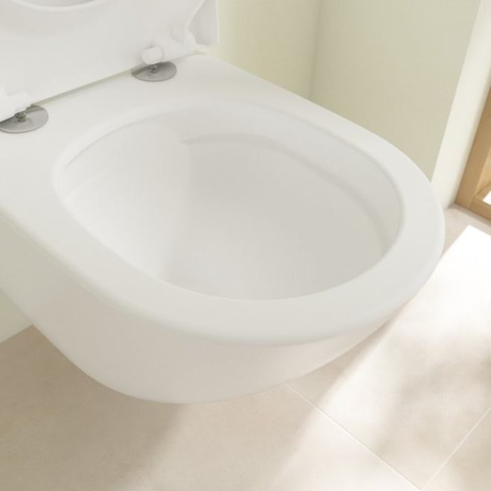 Унитаз подвесной Villeroy & Boch Subway 3.0 4670TSR1 alpin, ceramicplus, сиденье с микролифтом - 6