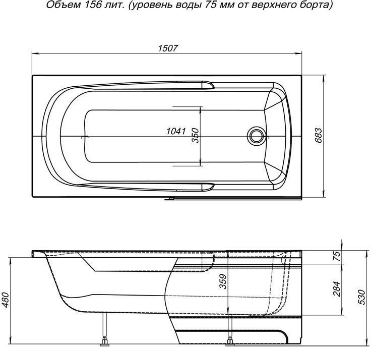 Экран Aquanet Extra 150 208674 - 1