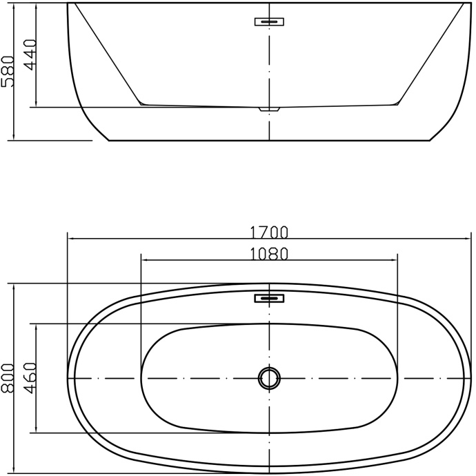 Акриловая ванна Swedbe Vita 8815 - 3