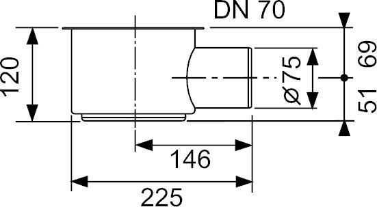 Сифон для душевого лотка TECE TECEdrainline 6 500 02 горизонтальный 650002 - 2