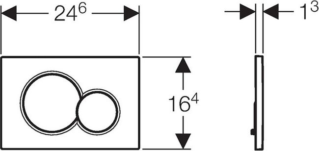 Кнопка смыва Geberit Sigma 01 115.770.KA.5 хром / матовый хром - 1