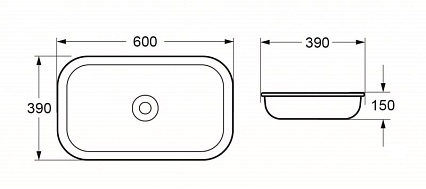 Мебельная раковина Cezares 60 см  CZR-ARE-60-LVB - 1