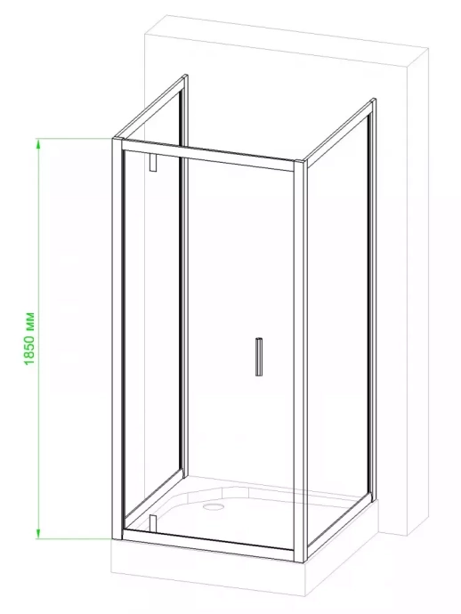 Душевой уголок Royal Bath HV 80х90 профиль хром стекло рифленое RB9080HV-C-CH-P - 2